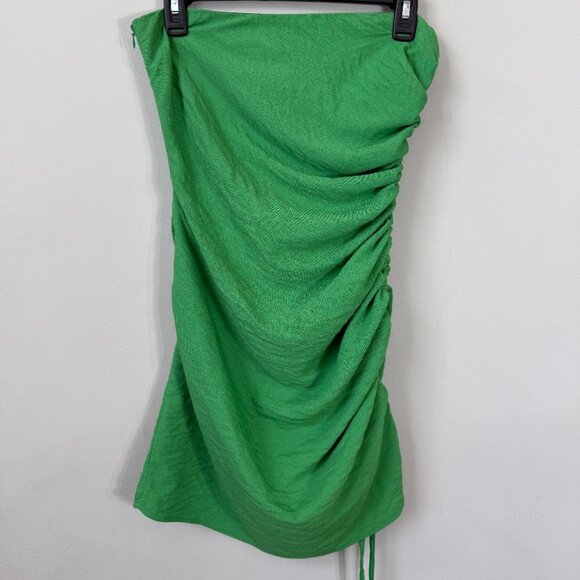 SNDYS x Molly King Nobu Mini Dress Womens 6 Green Strapless Ruched Revolve Party - Picture 7 of 16